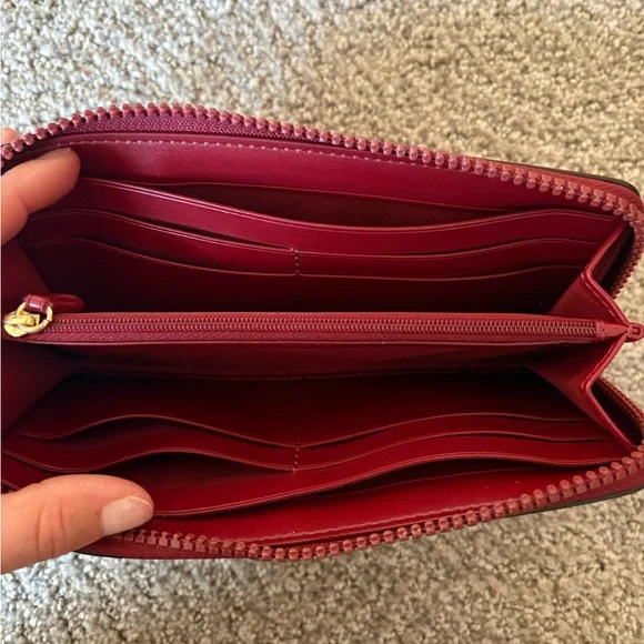 Coach Red Patterned Women's Wallet - Picture 3 of 7